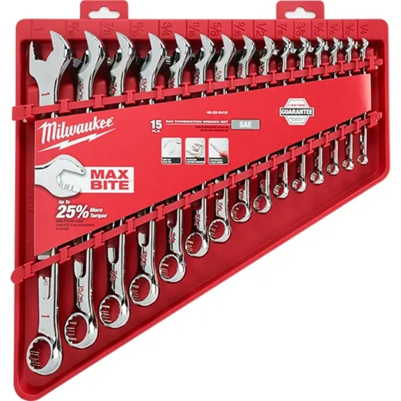 Jeu de cls Jeu de 15 cls mixtes Milwaukee SAE, 48-22-9415